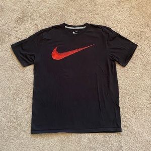 Nike - Mens T-shirt with Red Swoosh